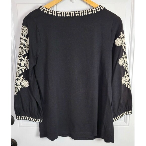J. Jill Pure Jill Organically Grown Cotton Embroidered Top Size XS - Picture 6 of 6